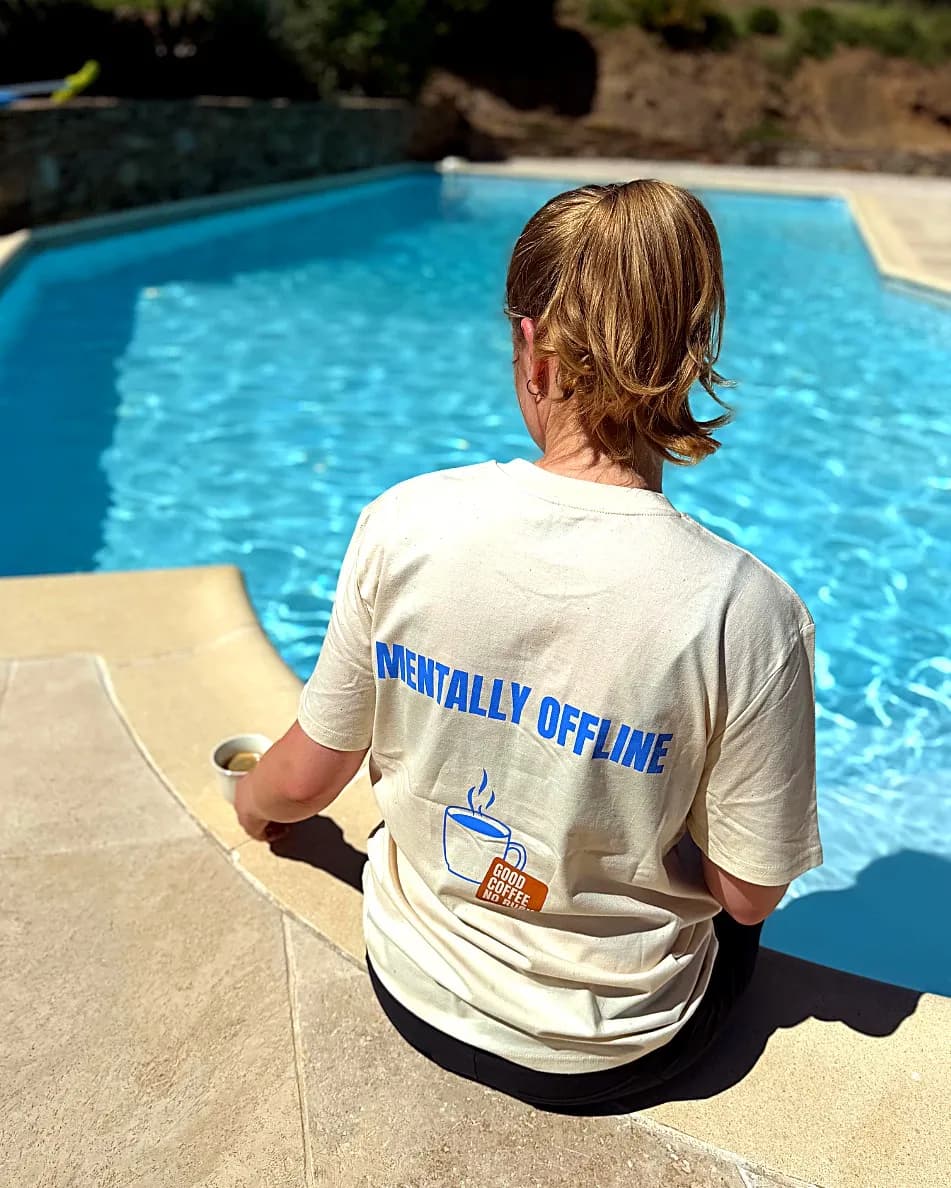 T-shirt print 'Mentally Offline'